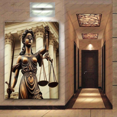 Adalet Tanrıçası Themis Avukat Hukuk Tablosu hkk27
