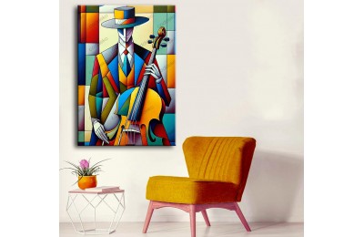 Viyolonsel Çalan Müzisyen Tablosu dkmr553