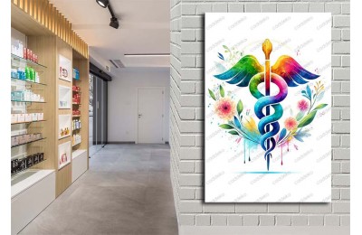 Eczane, Eczacı Dekorasyonu Eczacı Simgesi Tablosu ecz1