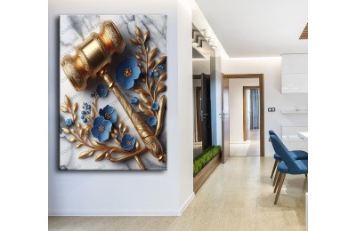 Hukuk Bürosu, Avukatlık Bürosu, Adalet Temalı Dekoratif Tablo Tokmak hkk31