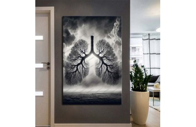 Poliklinik Klinik Hastane Dekorasyonu Medikal Hastane Tabloları Akciğerler hst219