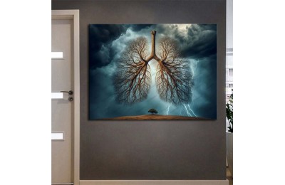 Poliklinik Klinik Hastane Dekorasyonu Medikal Hastane Tabloları Akciğerler hst220