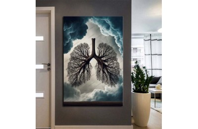 Poliklinik Klinik Hastane Dekorasyonu Medikal Hastane Tabloları Akciğerler hst221