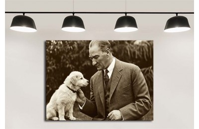 dkm-k64-16 Atatürk Yavru Köpek Severken Tablo 