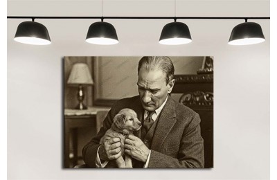 dkm-k64-17 Atatürk ve Hayvan Sevgisi Tablo 