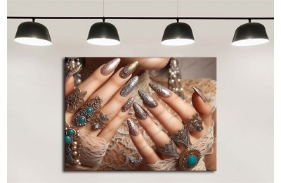 dkm-trn13 Nail Art Tırnak Süsleme Sanatı Tablo