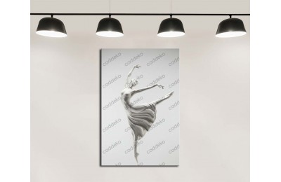 dkmr567 Dans Eden Kadın Heykeli Tablosu Dekoratif Tablo 