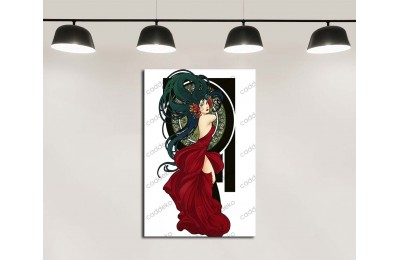 dkmr606 Fantastik Kadın Tablosu Dekoratif Tablo 