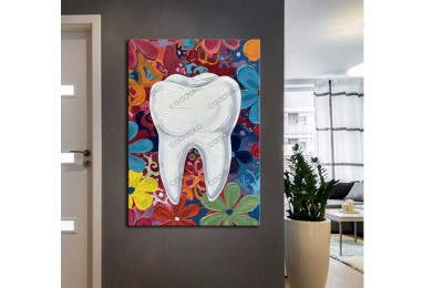 dsc683 Ağız ve Diş Polikliniği, Dişçi Tabloları, Diş Hekimi, Yağlı Boya Gröünüm Tablo