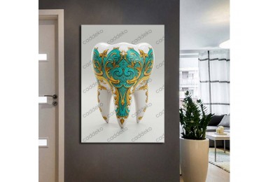 dsc689 Ağız ve Diş Polikliniği, Dişçi Tabloları, Diş Hekimi, Barok Renkler Tablo