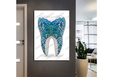 dsc695 Ağız ve Diş Polikliniği, Dişçi Tabloları, Diş Hekimi, Türk Çini Sanatı Süslemesi Tablo