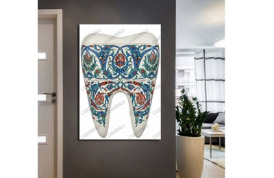 dsc697 Ağız ve Diş Polikliniği, Dişçi Tabloları, Diş Hekimi, Türk Çini Sanatı Süslemesi Tablo