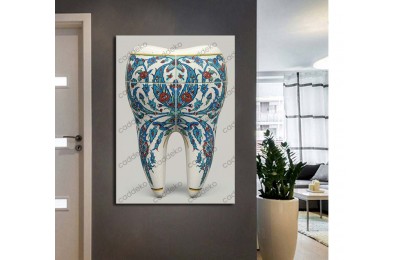 dsc698 Ağız ve Diş Polikliniği, Dişçi Tabloları, Diş Hekimi, Türk Çini Sanatı Süslemesi Tablo