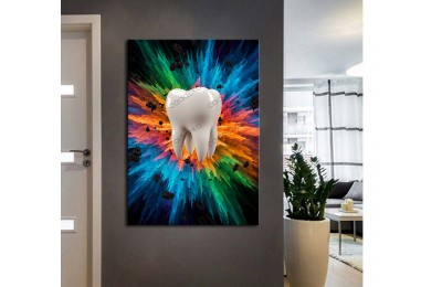 dsc724 Ağız ve Diş Polikliniği, Dişçi Tabloları, Diş Hekimi, Patlayan Renkler Tablo
