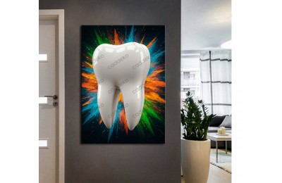 dsc726 Ağız ve Diş Polikliniği, Dişçi Tabloları, Diş Hekimi, Patlayan Renkler Tablo