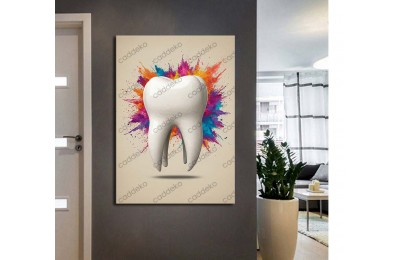 dsc727 Ağız ve Diş Polikliniği, Dişçi Tabloları, Diş Hekimi, Patlayan Renkler Tablo