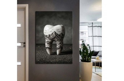 dsc747 Ağız ve Diş Polikliniği, Dişçi Tabloları, Diş Hekimi, Alp Dağları Gravür Tablo