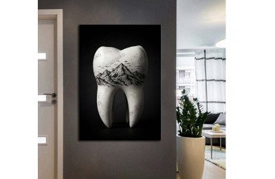 dsc748 Ağız ve Diş Polikliniği, Dişçi Tabloları, Diş Hekimi, Alp Dağları Gravür Tablo
