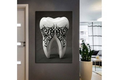 dsc759 Ağız ve Diş Polikliniği, Dişçi Tabloları, Diş Hekimi, Tribal Gravür Tablo