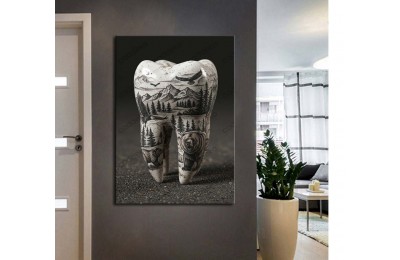 dsc761 Ağız ve Diş Polikliniği, Dişçi Tabloları, Diş Hekimi, Amerikan Yerlileri Gravür Tablo