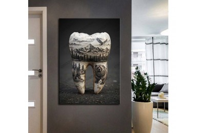 dsc762 Ağız ve Diş Polikliniği, Dişçi Tabloları, Diş Hekimi, Amerikan Yerlileri Gravür Tablo