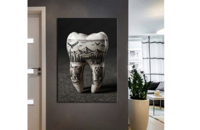 dsc763 Ağız ve Diş Polikliniği, Dişçi Tabloları, Diş Hekimi, Amerikan Yerlileri Gravür Tablo