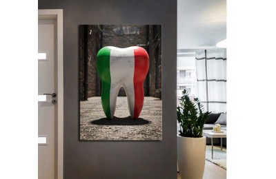 dsc790 Ağız ve Diş Polikliniği, Dişçi Tabloları, Diş Hekimi, İtalyan Bayrağı Tablo