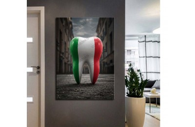 dsc791 Ağız ve Diş Polikliniği, Dişçi Tabloları, Diş Hekimi, İtalyan Bayrağı Tablo