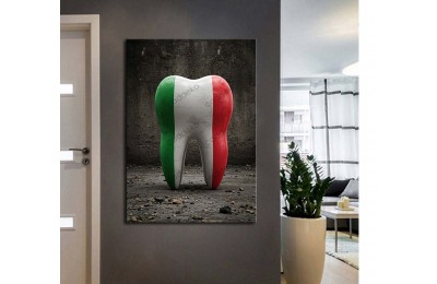 dsc792 Ağız ve Diş Polikliniği, Dişçi Tabloları, Diş Hekimi, İtalyan Bayrağı Tablo