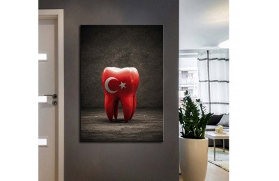 dsc797 Ağız ve Diş Polikliniği, Dişçi Tabloları, Diş Hekimi, Türk Bayrağı Tablo