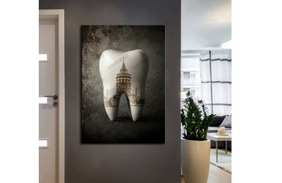 dsc823 Ağız ve Diş Polikliniği, Dişçi Tabloları, Diş Hekimi, İstanbul Galata Kulesi Tablo