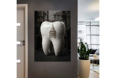 dsc825 Ağız ve Diş Polikliniği, Dişçi Tabloları, Diş Hekimi, İstanbul Galata Kulesi Tablo