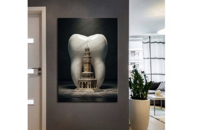 dsc833 Ağız ve Diş Polikliniği, Dişçi Tabloları, Diş Hekimi, İzmir Saat Kulesi Tablo