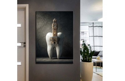 dsc837 Ağız ve Diş Polikliniği, Dişçi Tabloları, Diş Hekimi, İzmir Saat Kulesi Tablo