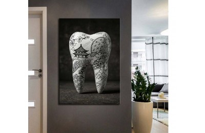 dsc854 Ağız ve Diş Polikliniği, Dişçi Tabloları, Diş Hekimi, Japon Gravür Tablo