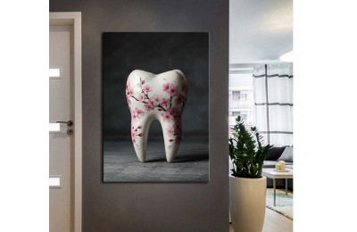 dsc857 Ağız ve Diş Polikliniği, Dişçi Tabloları, Diş Hekimi, Kiraz Çiçekleri Tablo