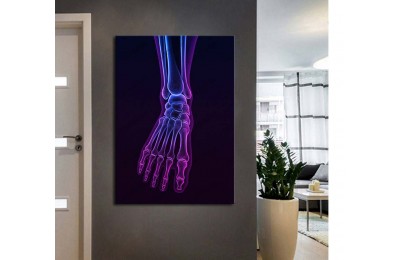 ftv67 Fizik Tedavi ve Rehabilitasyon Temalı Ayak Neon Renkler Tablo