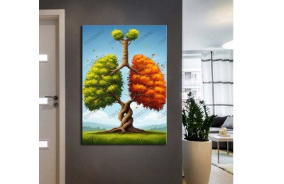 hst234 Poliklinik Klinik Hastane Dekorasyonu Medikal Hastane Akciğerler Tablo