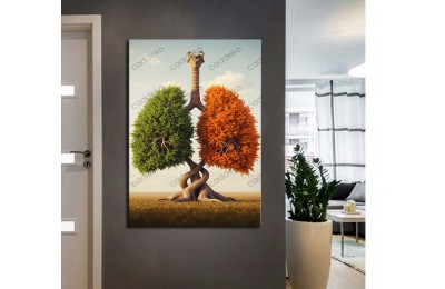 hst235 Poliklinik Klinik Hastane Dekorasyonu Medikal Hastane Akciğerler Tablo