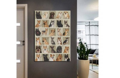 vtr79 Pet Center Dekorasyon Veteriner Kliniği Köpekler Tablo