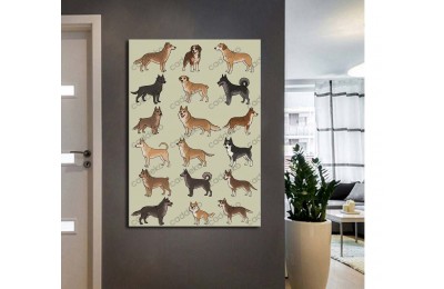 vtr80 Pet Center Dekorasyon Veteriner Kliniği Köpekler Tablo