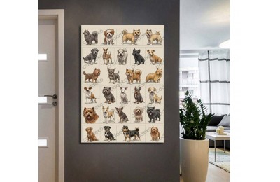 vtr81 Pet Center Dekorasyon Veteriner Kliniği Köpekler Tablo