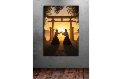 ai19 Aikido ve İaido Temalı Kanvas Tablo