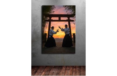 ai22 Aikido ve İaido Temalı Kanvas Tablo