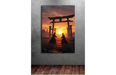 ai26 Aikido ve İaido Temalı Kanvas Tablo