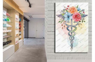 ecz16 Eczane, Eczacı Dekorasyonu Eczacı Simgesi Tablosu