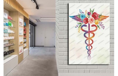 ecz18 Eczane, Eczacı Dekorasyonu Eczacı Simgesi Tablosu