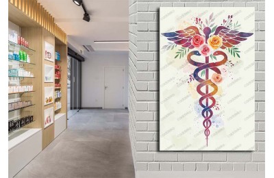 ecz19 Eczane, Eczacı Dekorasyonu Eczacı Simgesi Tablosu