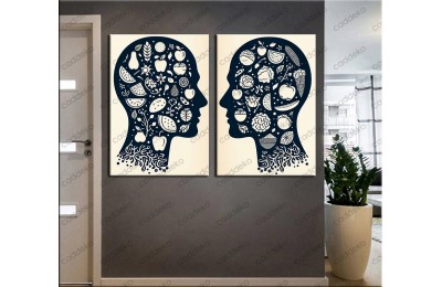 Beslenme Diyetisyen Tablosu İkili Set knsr87