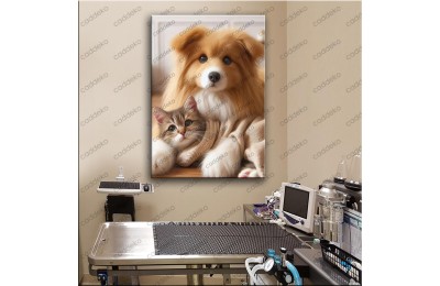Pet Center Dekorasyon Veteriner Kliniği Tabloları Postmodern Kedi vtr30 vtr74